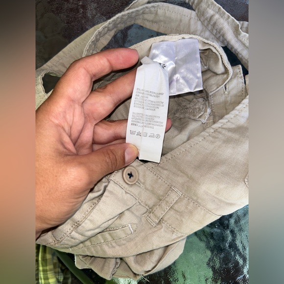 Kiabi | Linen and cotton overhalls shorts | size 24m - Picture 3 of 4